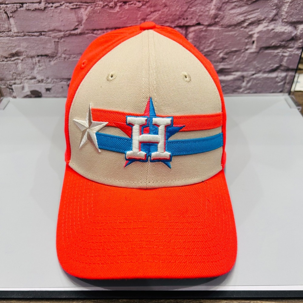 New Era Houston Astros Hat Men L/XL Orange 2024 MLB All-Star Game 39THIRTY Retro